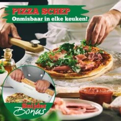 Ecowize Pizzaschep Voor BBQ En Oven - Aluminium Pizzaspatel Vierkant 30cm Met Inklapbaar Handvat - Met Extra Professionele Pizzasnijder -Barbecue Benodigdheden Winkel 1200x1200 678