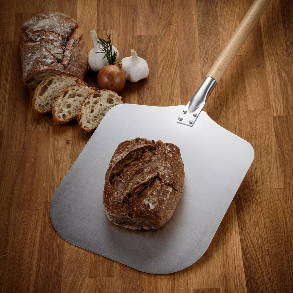 Blumtal Professionele Pizzaschep - 30,5 X 30,5 Cm - Houten Grip 85 Cm 6 Blumtal Professionele Pizzaschep - 30,5 X 30,5 Cm - Houten Grip 85 Cm - Afbeelding 6