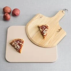 Buxibo 2in1 Pizzasteen - Voor BBQ & Oven - Inclusief Serveer Plank - Pizzabord/Pizzaplank - 30.5 X 38.1 X 1.4 Cm -Barbecue Benodigdheden Winkel 1200x1200 95