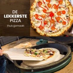 Buxibo 2in1 Pizzasteen - Voor BBQ & Oven - Inclusief Serveer Plank - Pizzabord/Pizzaplank - 30.5 X 38.1 X 1.4 Cm -Barbecue Benodigdheden Winkel 1200x1200 99