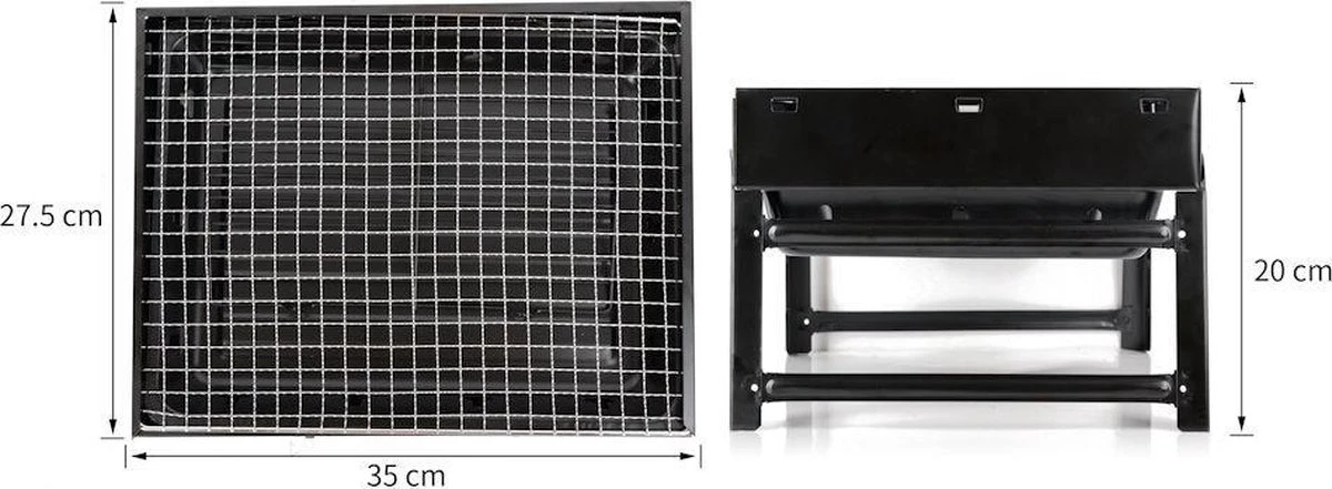 Merkloos Decopatent® Portable Houtskool BBQ - Barbecue - Inklapbaar - Barbecue Houtskool - Tafel Grill - Camping - Strand - Festival - Park 4 Merkloos Decopatent® Portable Houtskool BBQ - Barbecue - Inklapbaar - Barbecue Houtskool - Tafel Grill - Camping - Strand - Festival - Park - Afbeelding 4