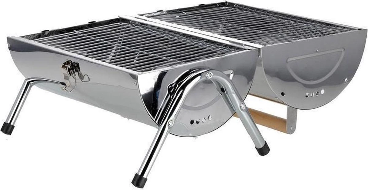 BBQ Collection Houtskoolbarbecue - Cilinder - Chroom 10 BBQ Collection Houtskoolbarbecue - Cilinder - Chroom - Afbeelding 10