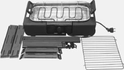 Royalty Line Elektrische Barbecue - Indoor En Outdoor BBQ - Tafelgrill - Elektrische Grill - Grill Oppervlak 40x24 Cm - 2000W - Met Stand - Zwart -Barbecue Benodigdheden Winkel 1200x686