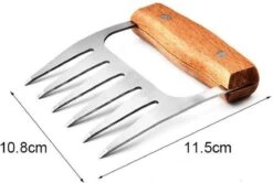 GrillX Luxe Vleesklauwen - Houten Handvat - RVS Meat Claws - Vleesshredder - Pulled Pork, Chicken - BBQ Accesoires -Barbecue Benodigdheden Winkel 1200x806 2