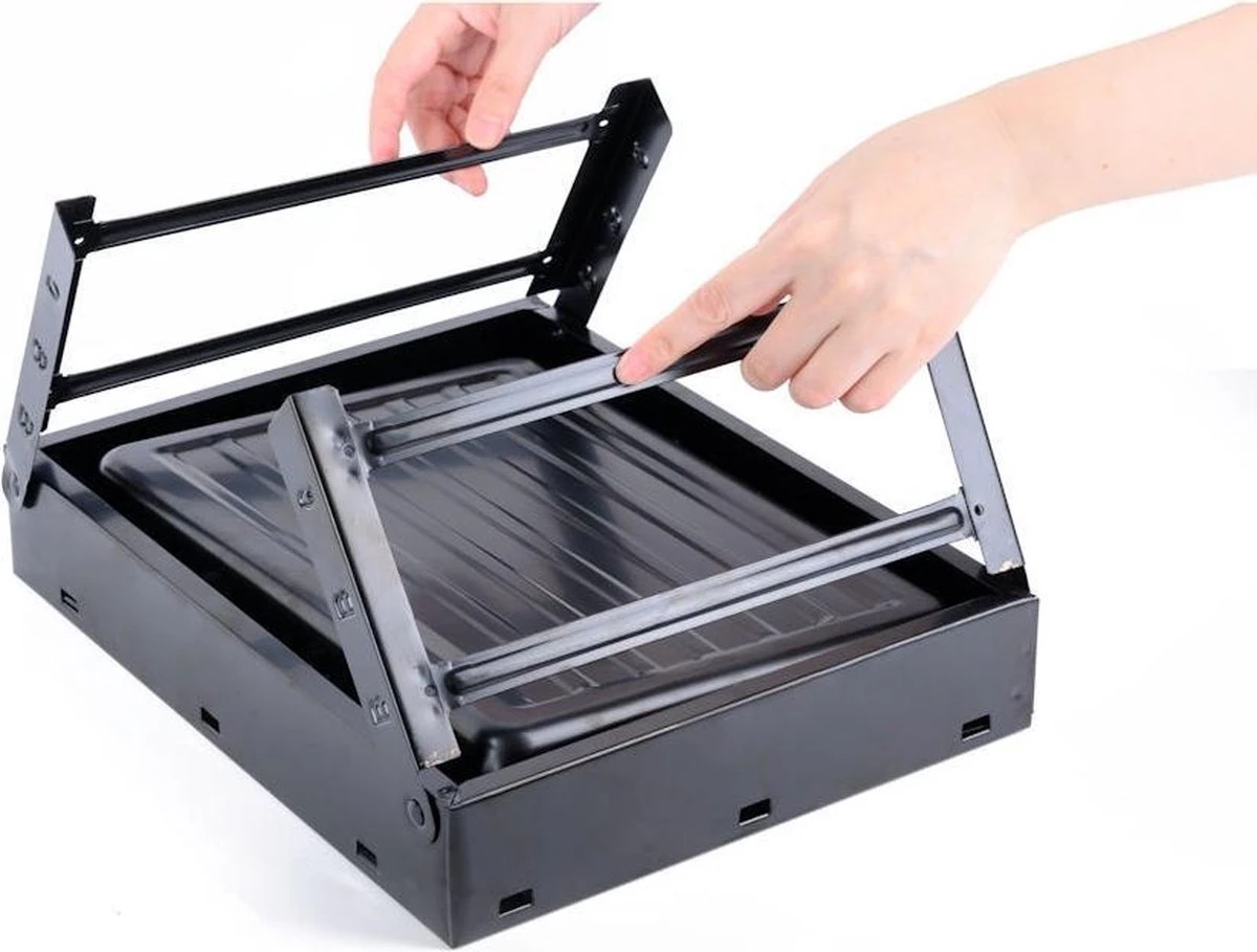 Merkloos Decopatent® Portable Houtskool BBQ - Barbecue - Inklapbaar - Barbecue Houtskool - Tafel Grill - Camping - Strand - Festival - Park 7 Merkloos Decopatent® Portable Houtskool BBQ - Barbecue - Inklapbaar - Barbecue Houtskool - Tafel Grill - Camping - Strand - Festival - Park - Afbeelding 7