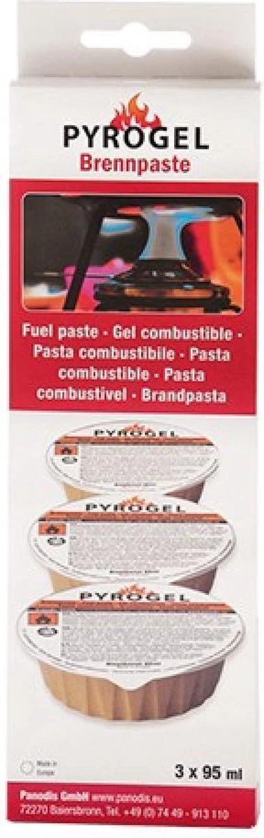 Pyrogel Brandpasta Voor Fonduebrander- Set Van 3x 95 Gram (kuipjes) - Fondue Voordeelverpakking 1 Pyrogel Brandpasta Voor Fonduebrander- Set Van 3x 95 Gram (kuipjes) - Fondue Voordeelverpakking