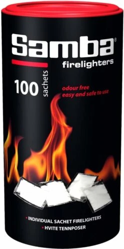 Samba Aanmaakzakjes Openhaard - 100 Stuks In Koker 7 Samba Aanmaakzakjes Openhaard - 100 Stuks In Koker -Barbecue Benodigdheden Winkel 598x1200