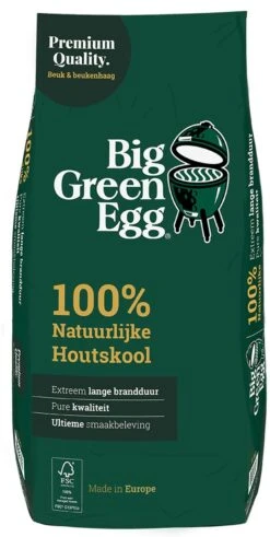 Big Green Egg BigGreenEgg Houtskool Europa 9kg - 1 Zak -Barbecue Benodigdheden Winkel 604x1200