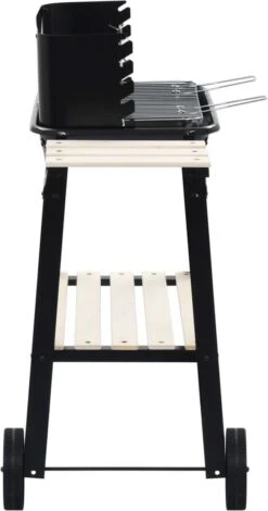 Verrijdbare Barbecue – Houtskool/Briketten - Verstelbare Grillplaat – Houten Tafel – Winscherm – Gewicht 5.9kg 16 Verrijdbare Barbecue – Houtskool/Briketten - Verstelbare Grillplaat – Houten Tafel – Winscherm – Gewicht 5.9kg -Barbecue Benodigdheden Winkel 630x1200