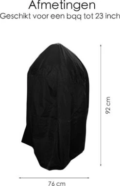 BBQ Beschermhoes - Voor Kamado - Universeel - Tot 23 Inch - Zwart -Barbecue Benodigdheden Winkel 774x1200