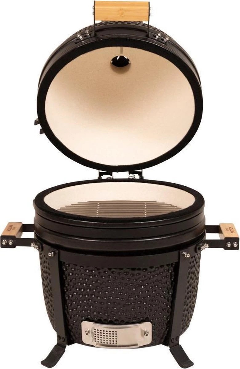 Patton Kamado 15" - Tafel Model - Keramische Barbecue - Premium Black - Medium - Compleet - Mat Zwart 6 Patton Kamado 15" - Tafel Model - Keramische Barbecue - Premium Black - Medium - Compleet - Mat Zwart - Afbeelding 6