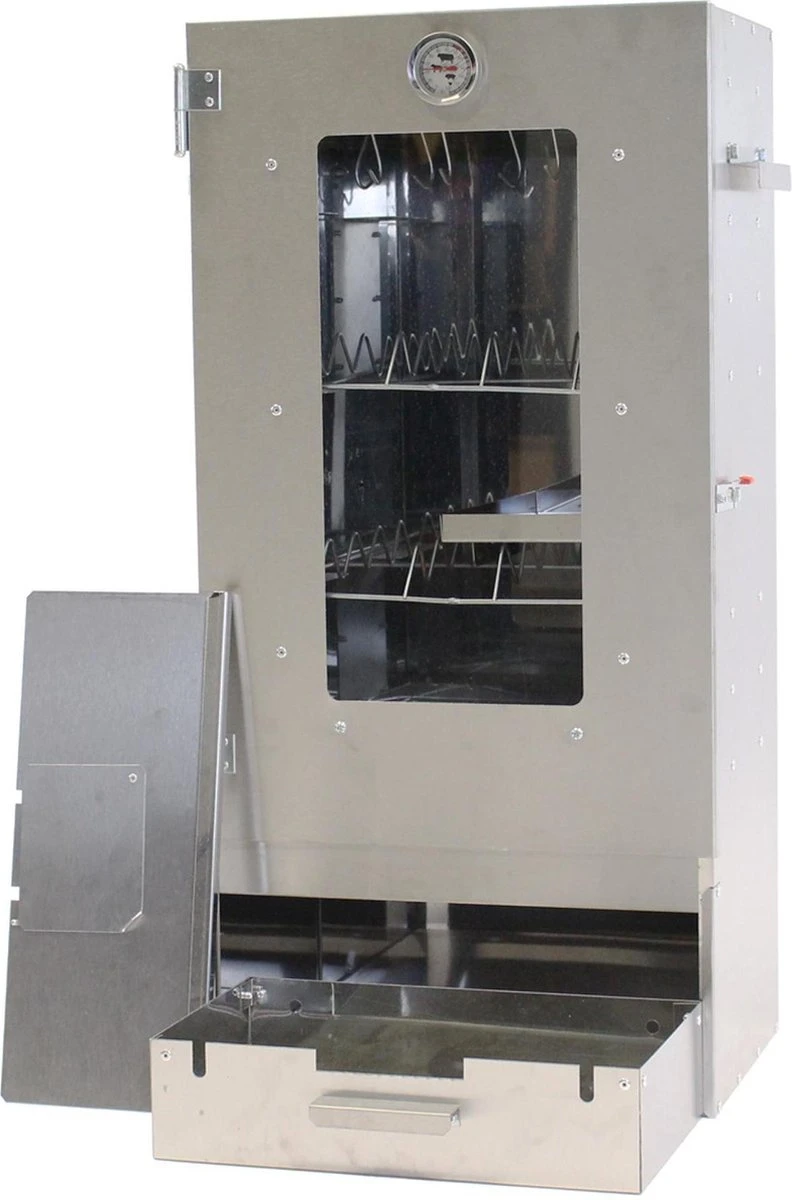 2-L Home & Garden XL Rookoven - RVS - 80x40x28 Cm - 3 Etages 2 2-L Home & Garden XL Rookoven - RVS - 80x40x28 Cm - 3 Etages - Afbeelding 2