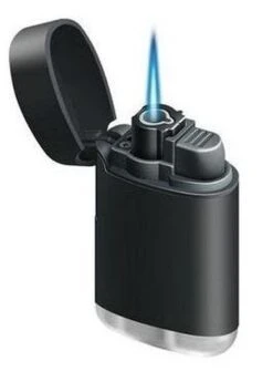 Merkloos Torch Turbo Aansteker Navulbaar Zwart