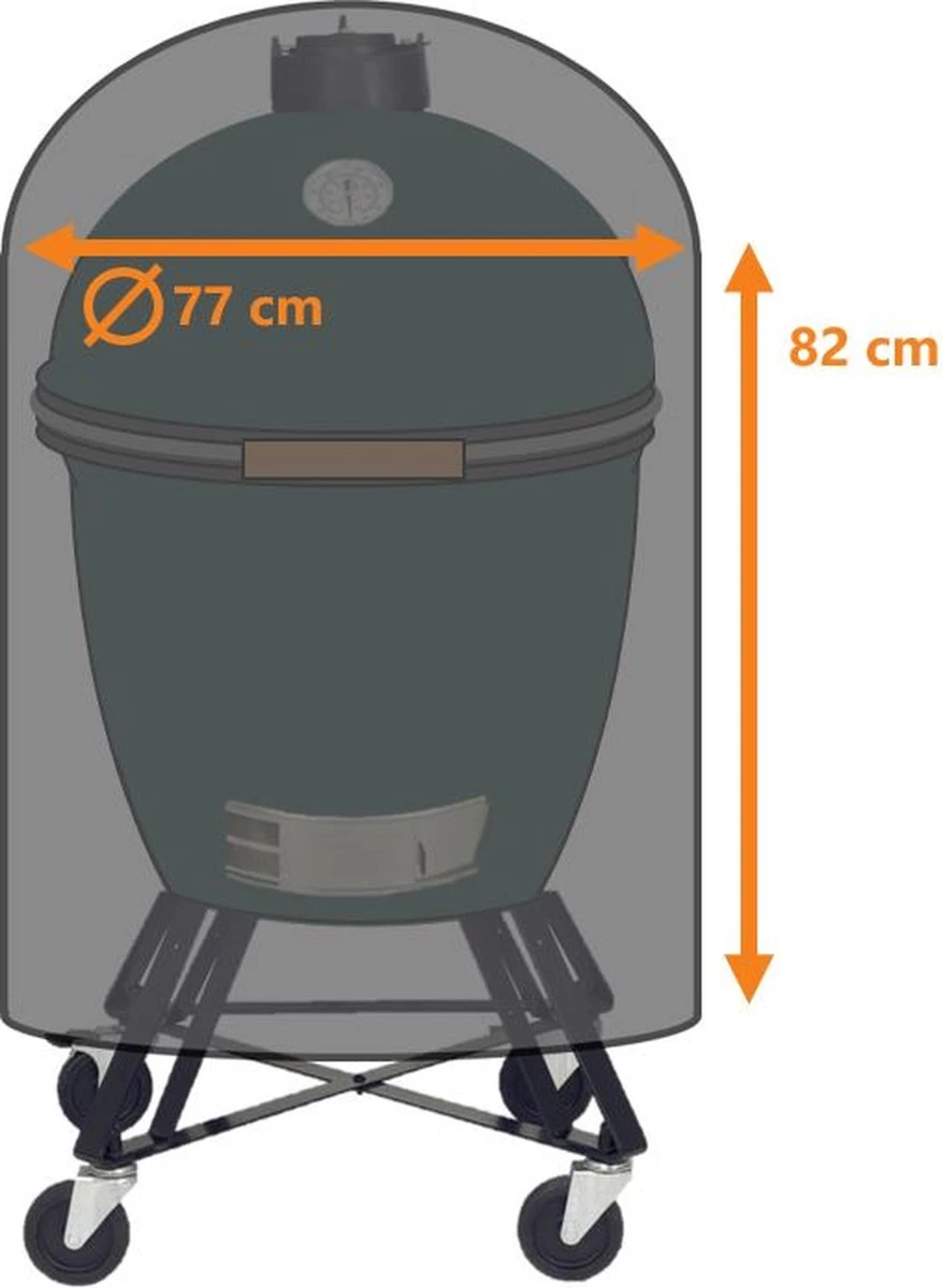 Luxe Waterdichte Ronde BBQ Hoes - 84 Cm X 77 Cm - Barbecue Beschermhoes - BBQ Accessoires - Geschikt Voor O.a. Kamado, Big Green Egg, Grill Guru, The Bastard, Patton, Weber 3 Luxe Waterdichte Ronde BBQ Hoes - 84 Cm X 77 Cm - Barbecue Beschermhoes - BBQ Accessoires - Geschikt Voor O.a. Kamado, Big Green Egg, Grill Guru, The Bastard, Patton, Weber - Afbeelding 3