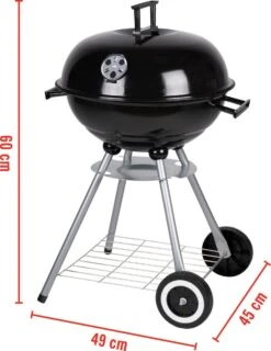 BBQ Collection Houtskoolbarbecue - Kogelbarbecue 45 X 60 Centimeter - Ronde Barbecue - Barbecue Op Wielen - Zwart - Metaal 24 BBQ Collection Houtskoolbarbecue - Kogelbarbecue 45 X 60 Centimeter - Ronde Barbecue - Barbecue Op Wielen - Zwart - Metaal -Barbecue Benodigdheden Winkel 925x1200